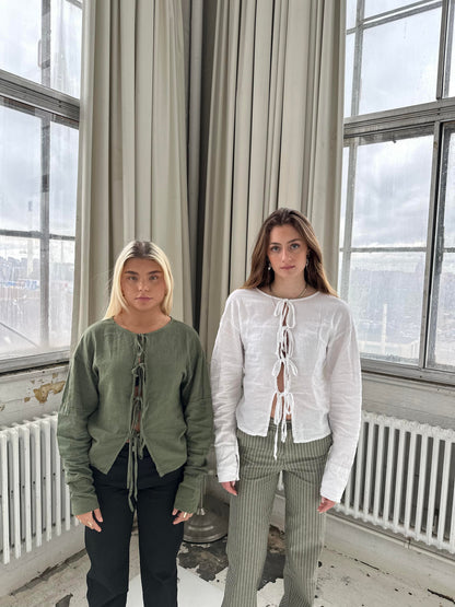 Angel linen blouse - khaki
