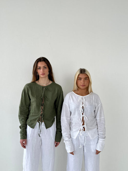 Angel linen blouse - khaki