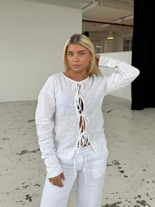 Angel linen shirt - white