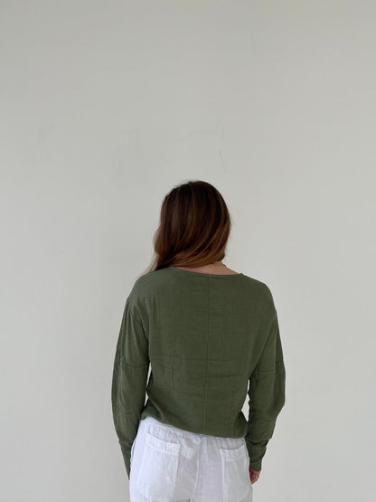 Angel linen blouse - khaki