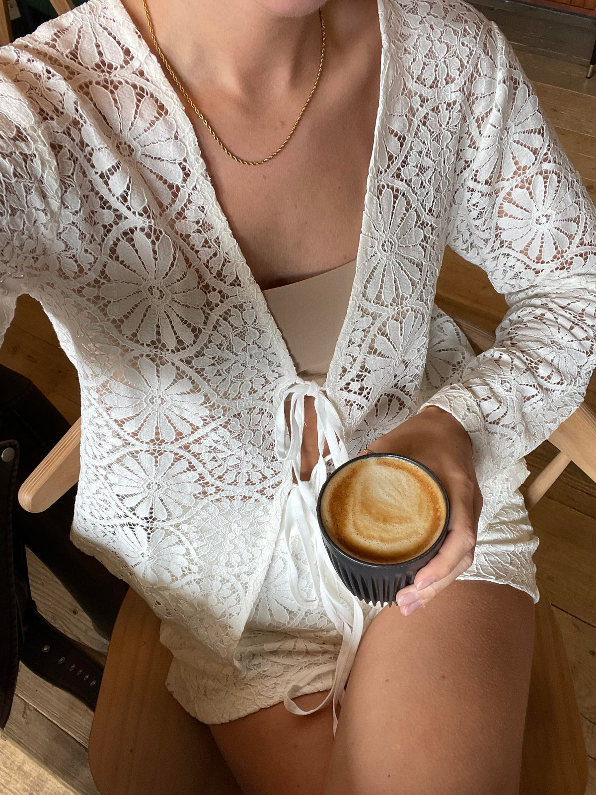 Angelina lace blouse - White