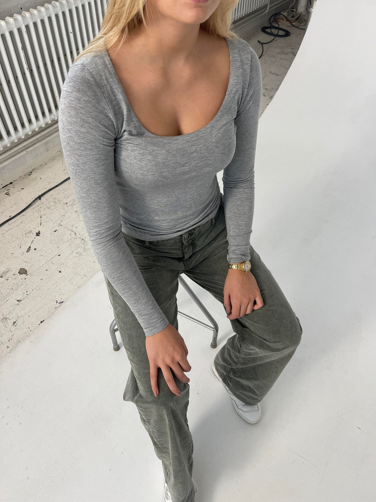 Christine long sleeve blouse - Grey