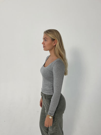 Christine long sleeve blouse - Grey