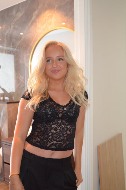 Hemilly lace top - Black