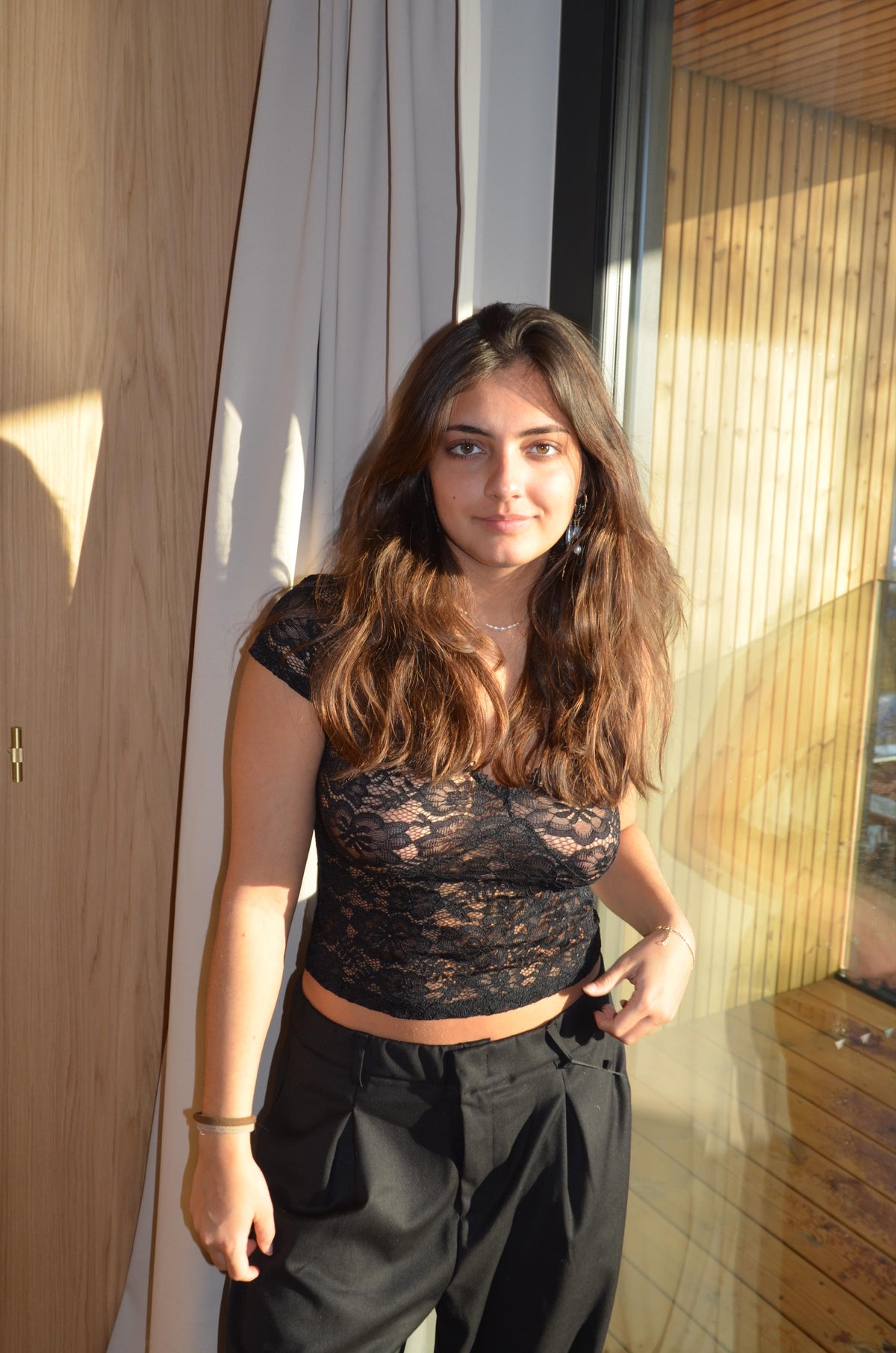 Hemilly lace top - Black