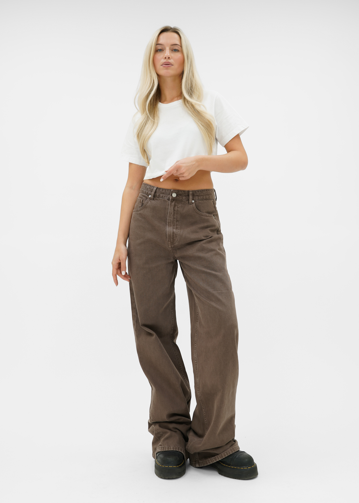 Baggy jeans washed brown (tall)