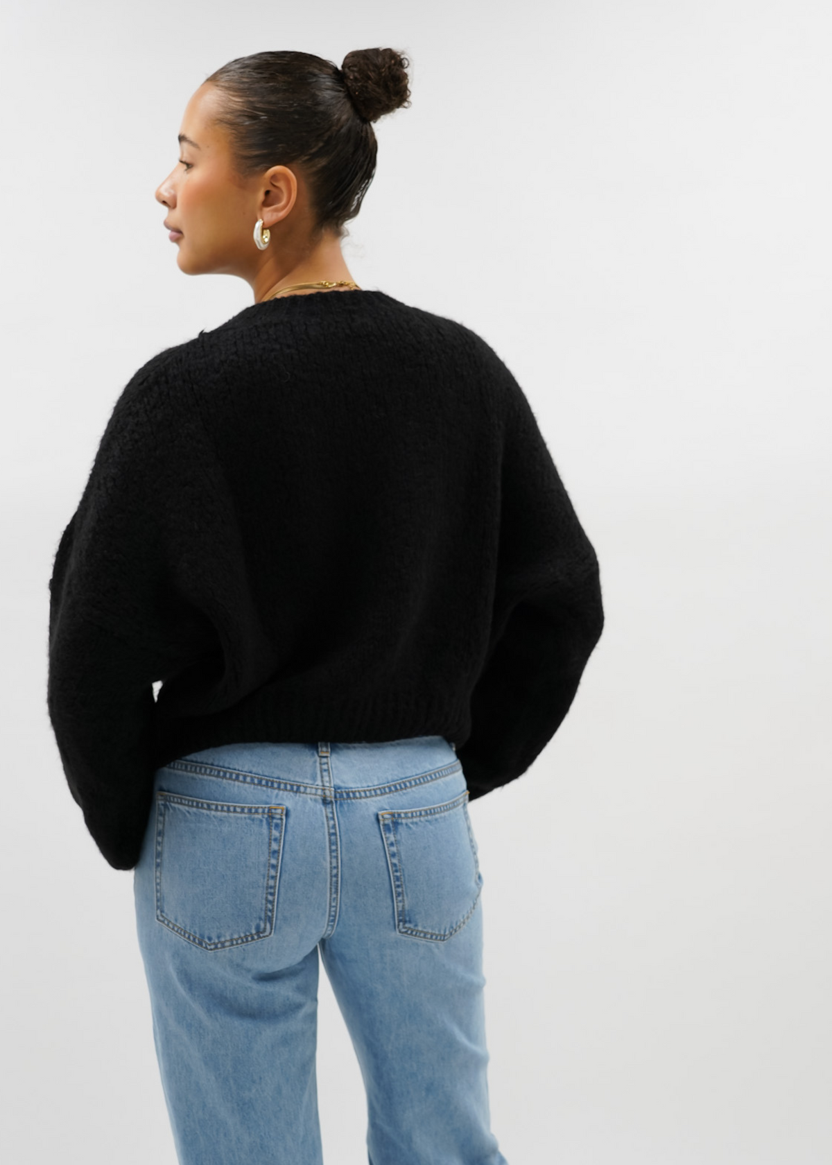 Knitted sweater black (tall)