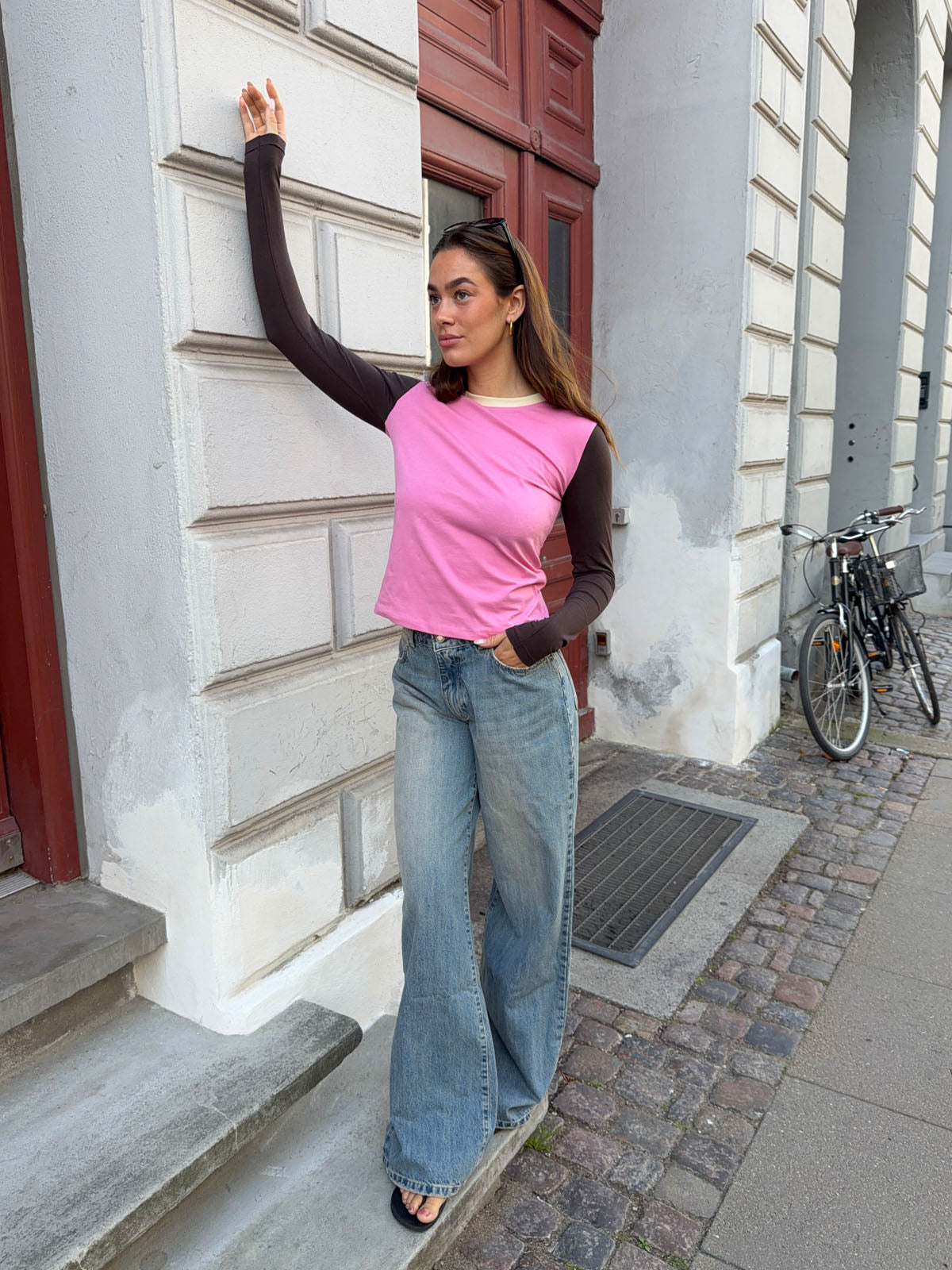 Ranaya blouse - Pink/brown/beige