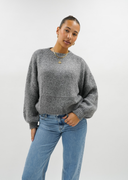 Knitted sweater dark grey (tall)