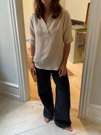 Ria linen blouse - Beige
