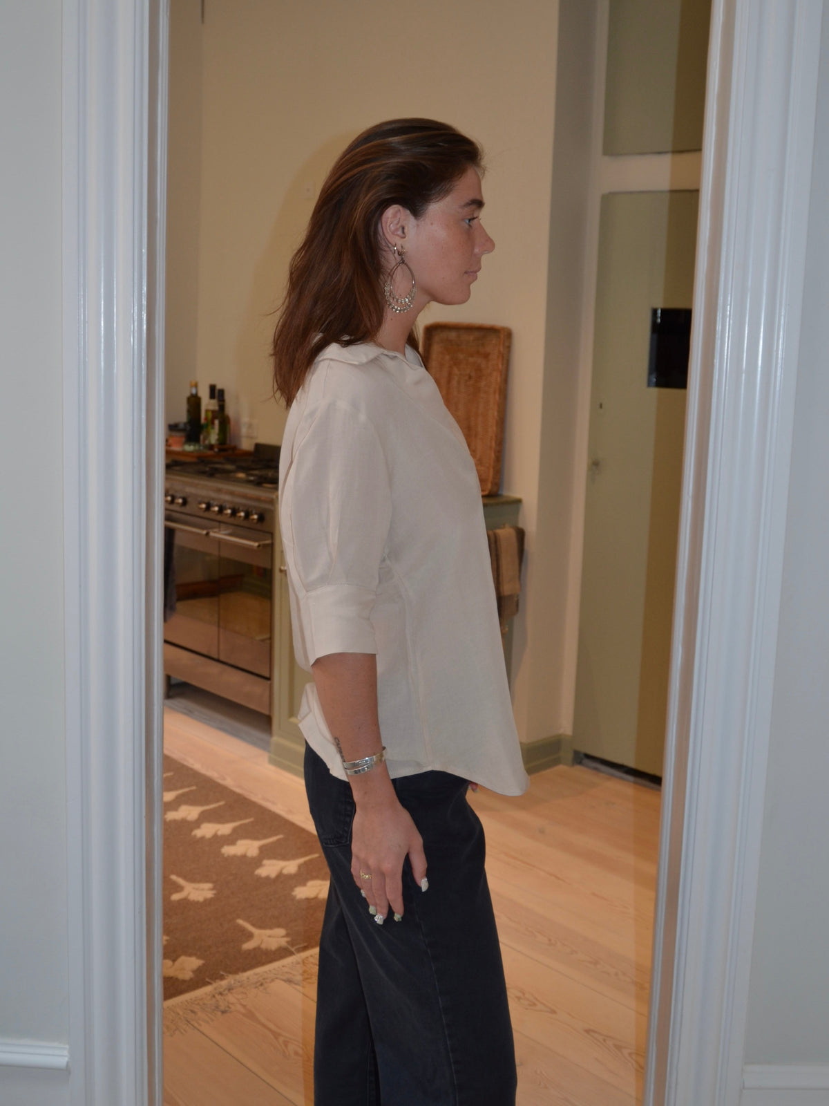 Ria linen blouse - Beige
