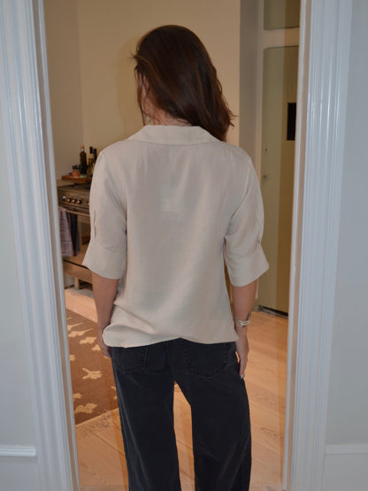 Ria linen blouse - Beige