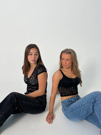 Hemilly lace top - Black