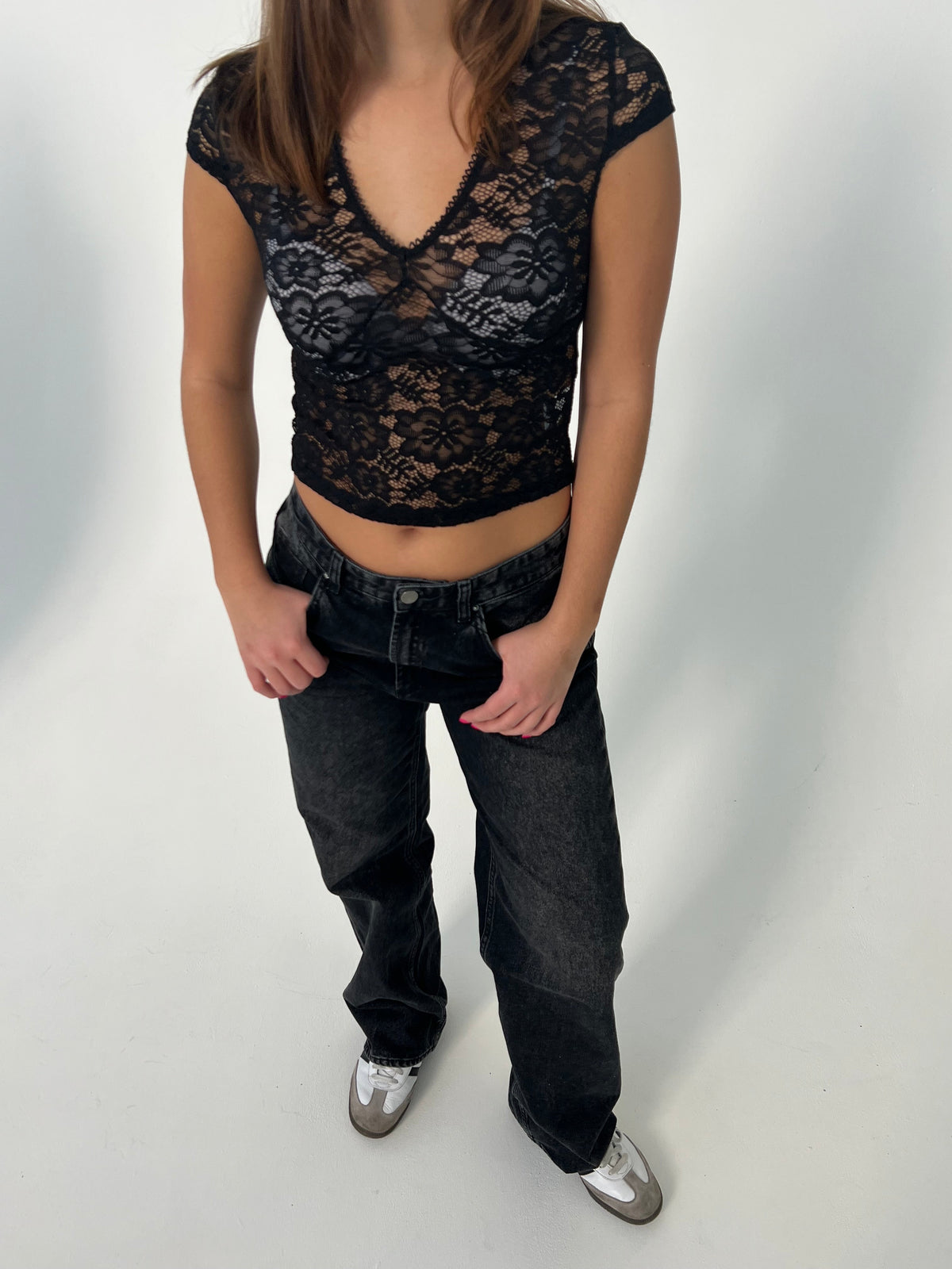 Hemilly lace top - Black