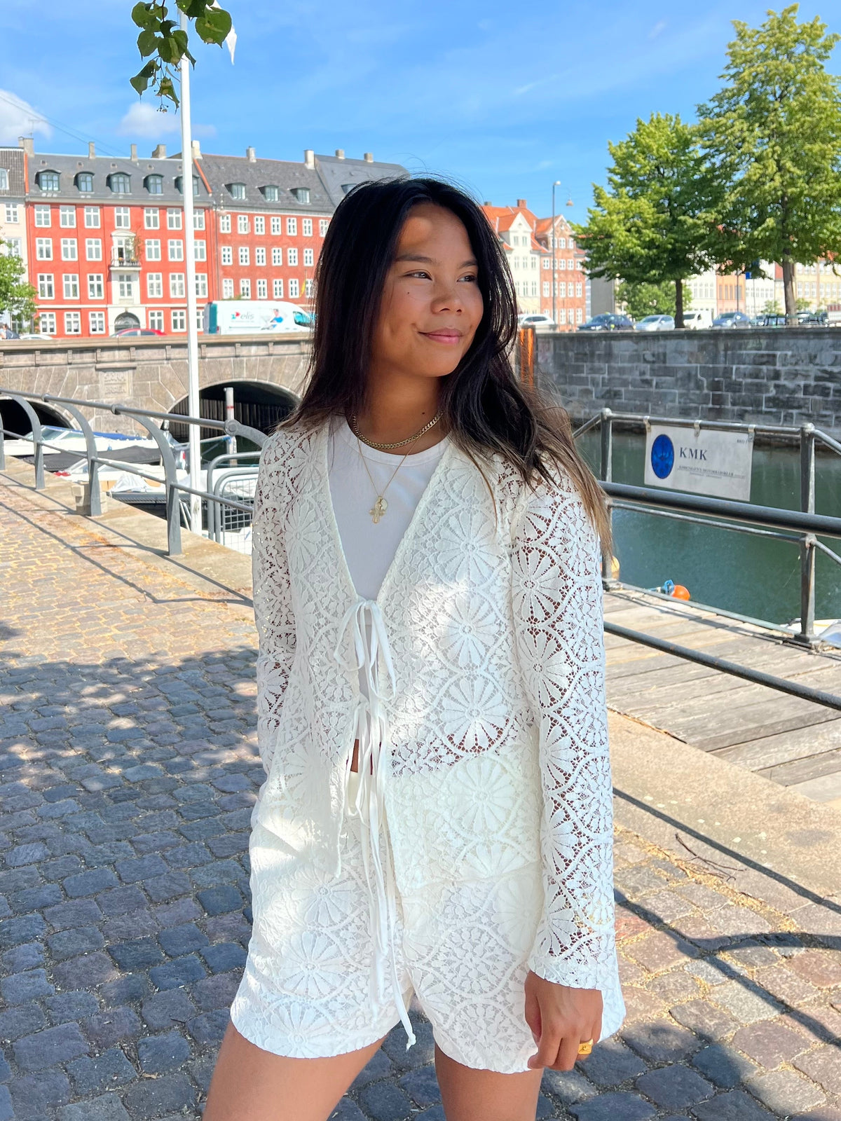 Angelina lace blouse - White