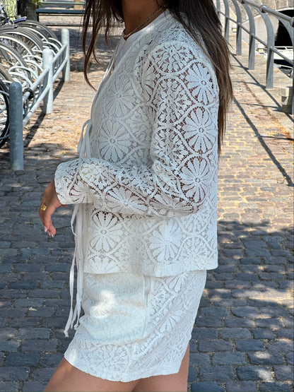 Angelina lace blouse - White