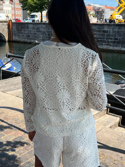 Angelina lace blouse - White
