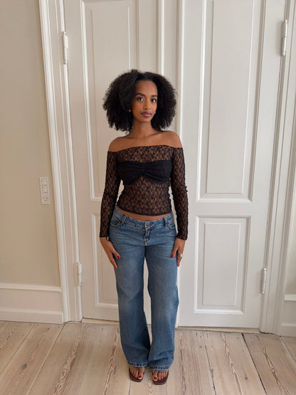 Inez lace blouse - Black