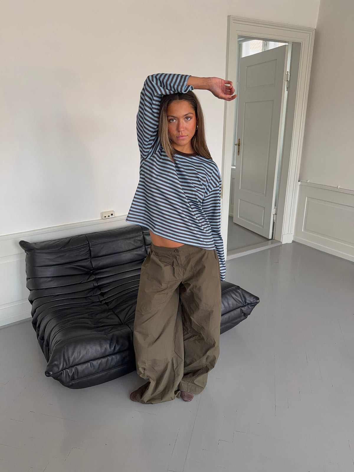 Lura striped blouse - Blue/brown
