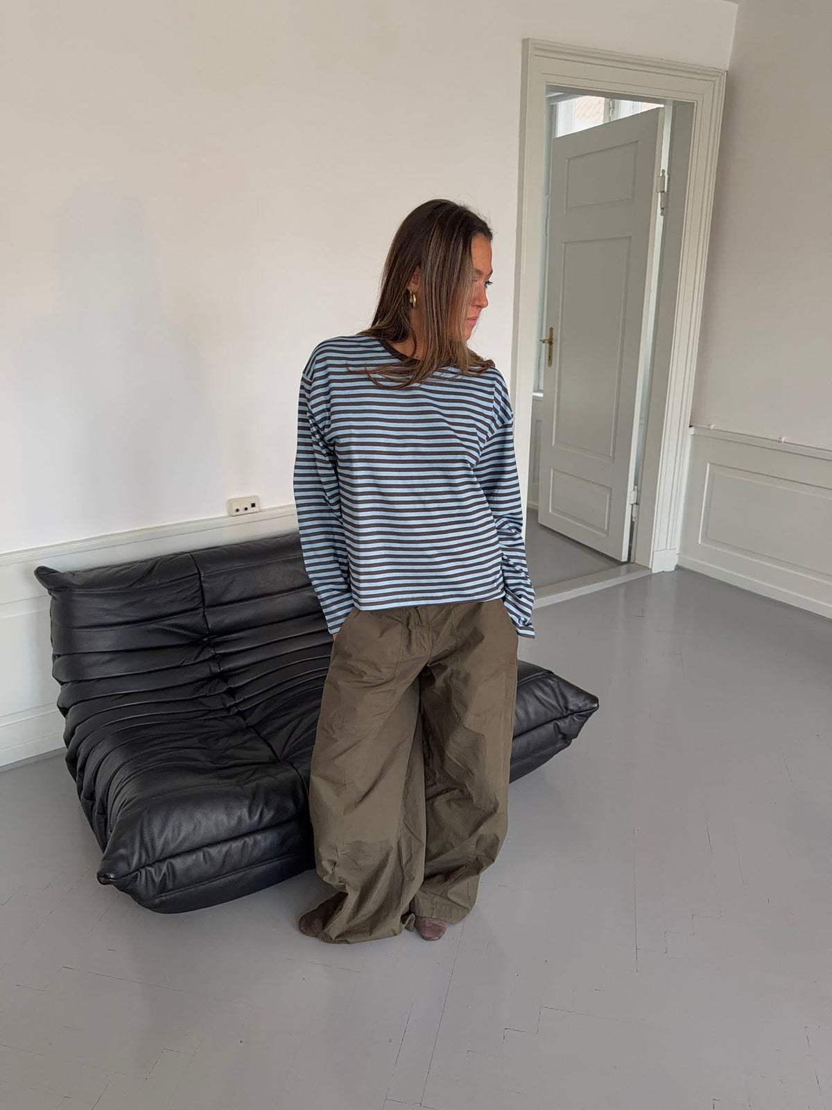 Lura striped blouse - Blue/brown