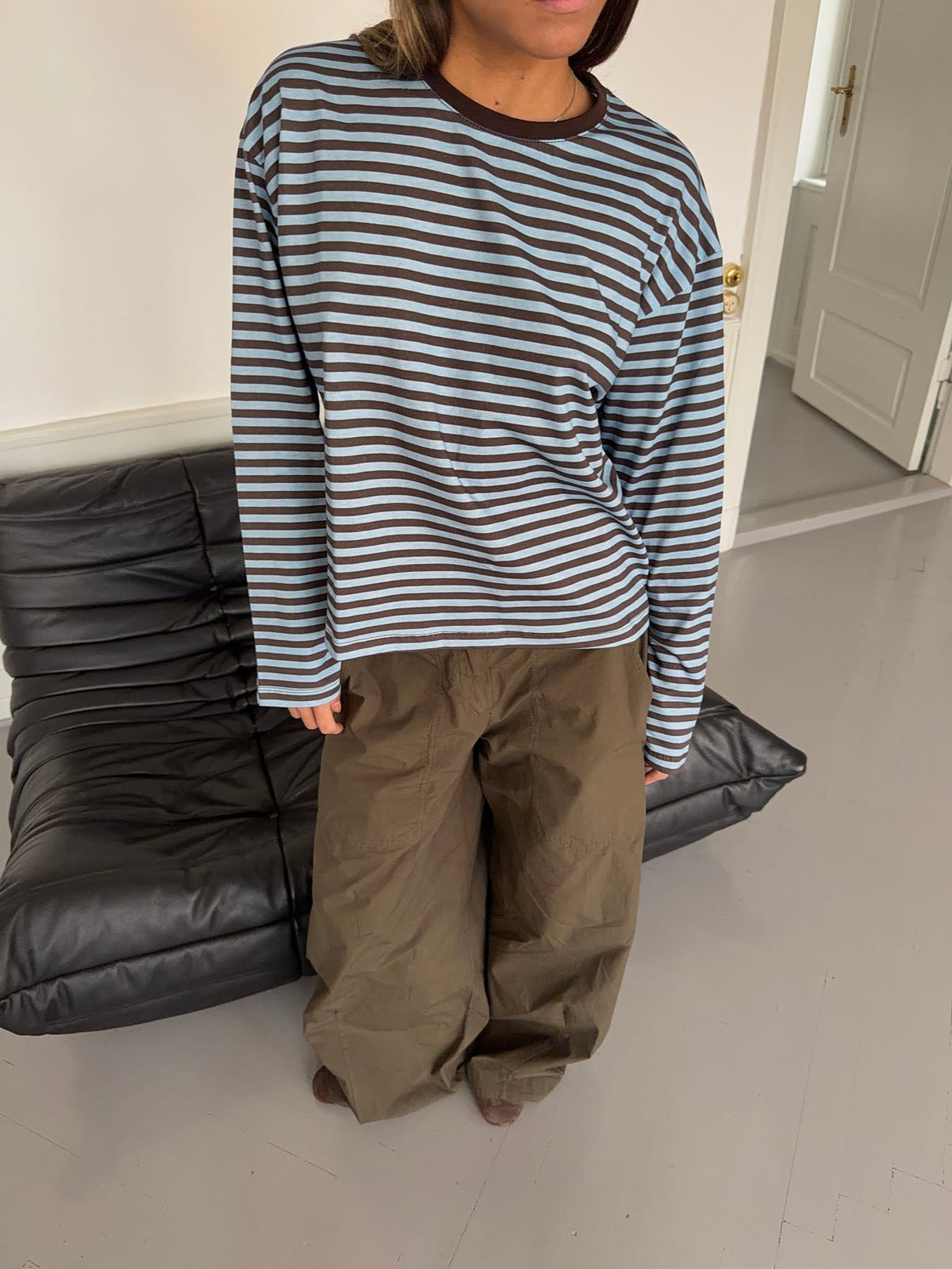 Lura striped blouse - Blue/brown