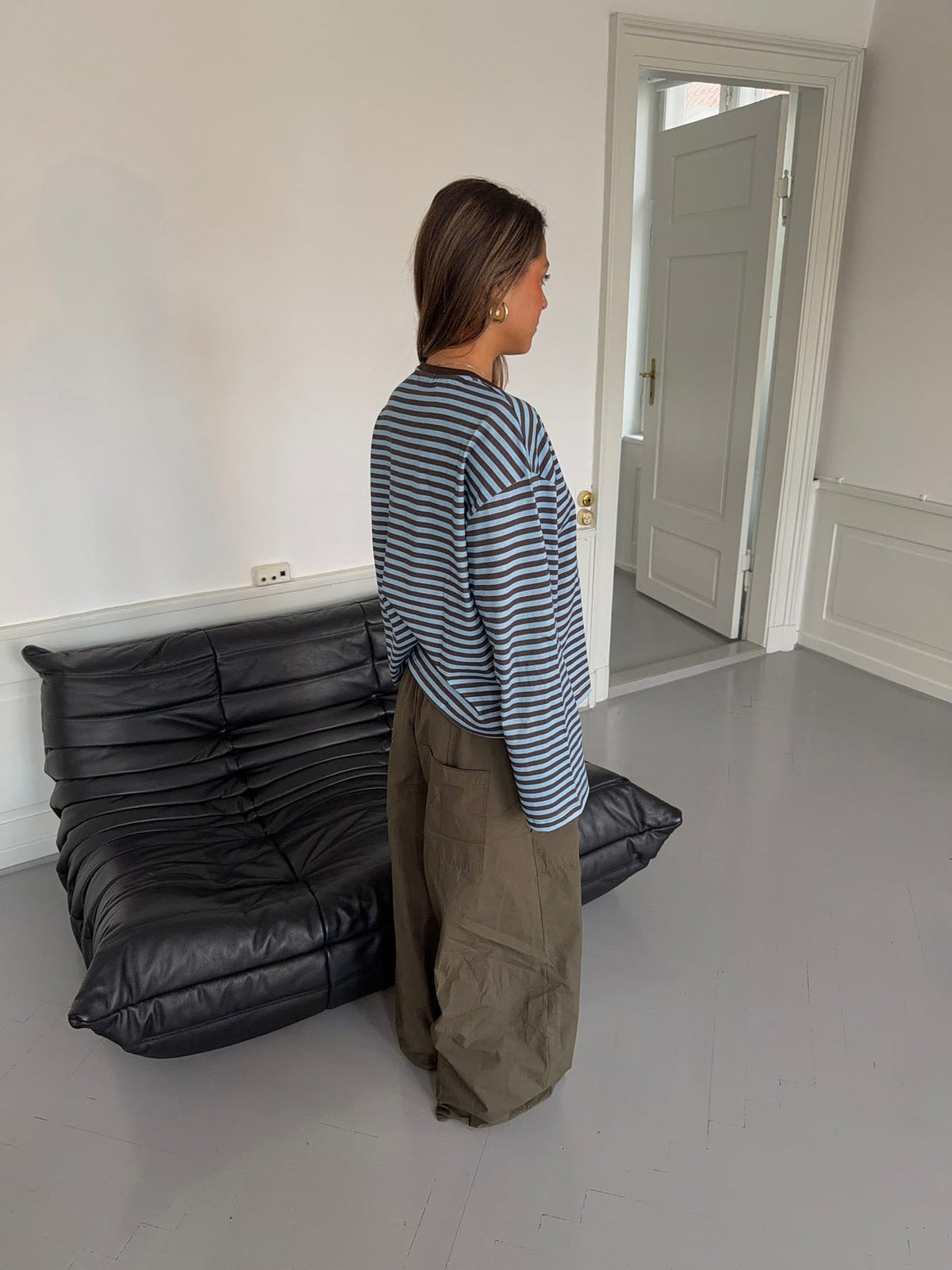 Lura striped blouse - Blue/brown