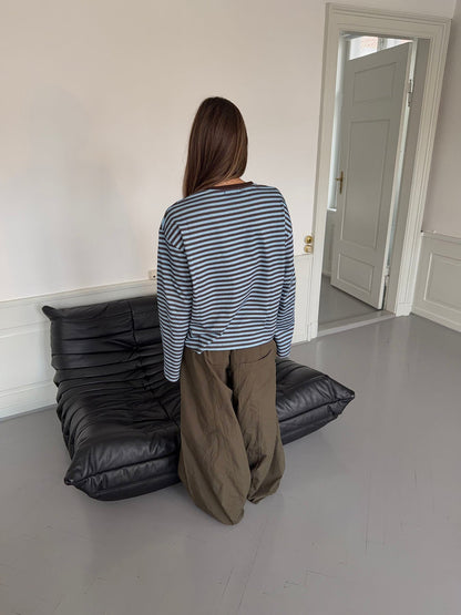 Lura striped blouse - Blue/brown