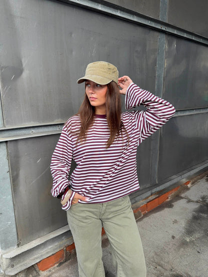 Lura striped blouse - Red/white