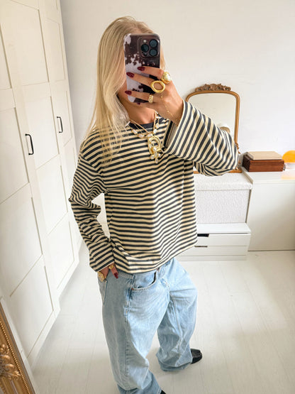 Lura striped blouse - Yellow/grey