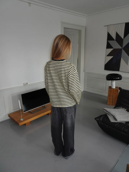 Lura striped blouse - Yellow/grey