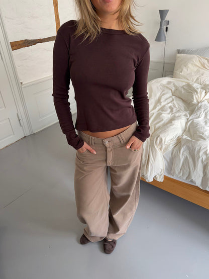 Roleo blouse with long sleeves – Brown