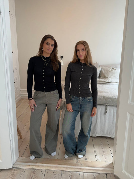 Leonora long-sleeved blouse - Black