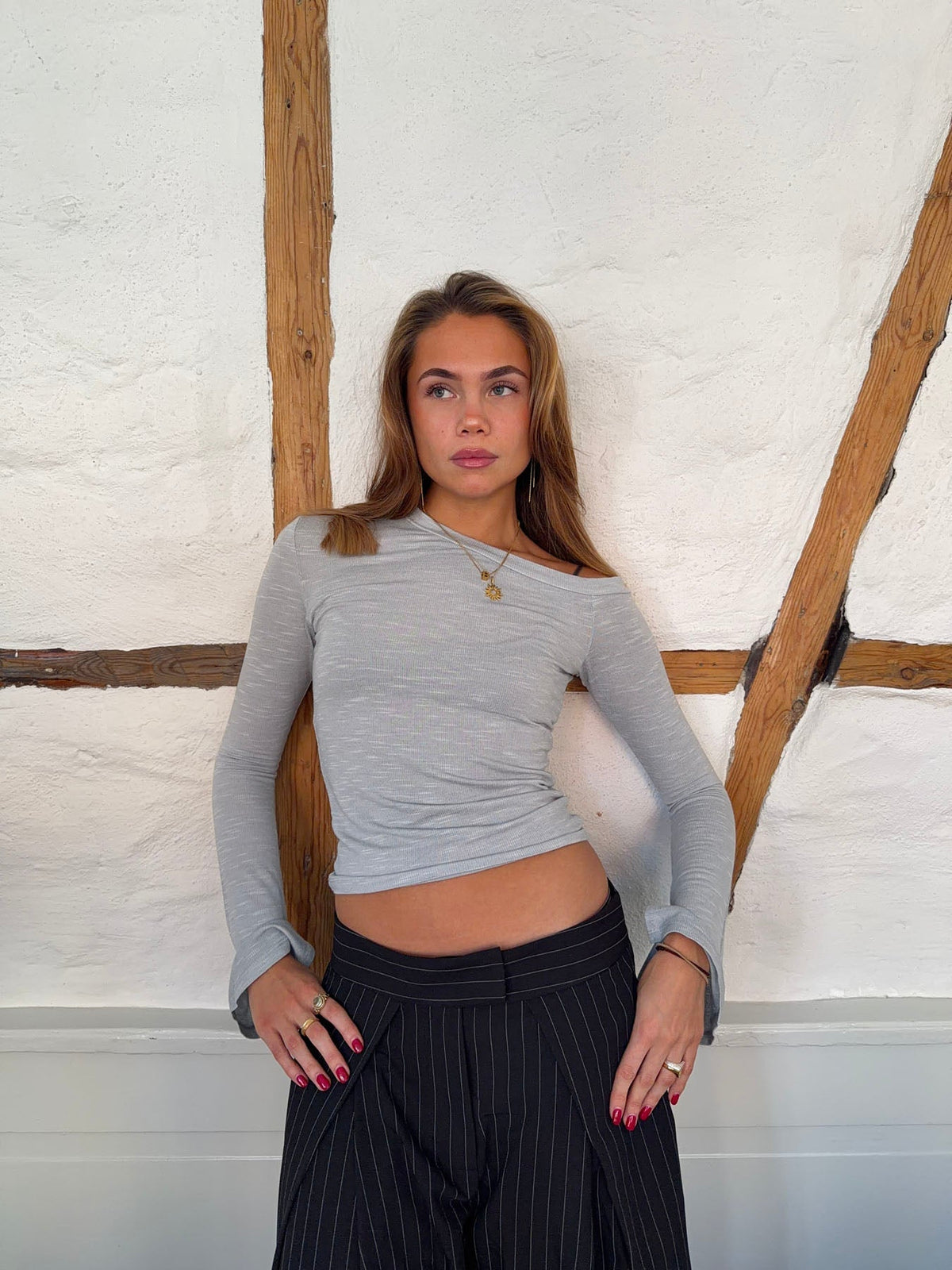 Aven one shoulder - Light grey