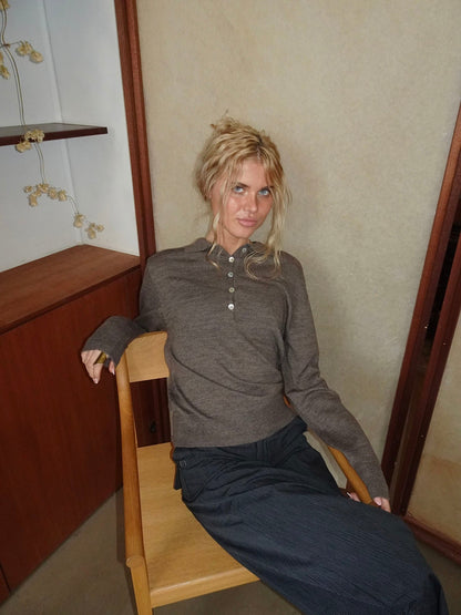 Jajana polo knit - Brown