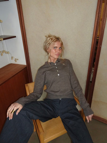 Jajana polo knit - Brown