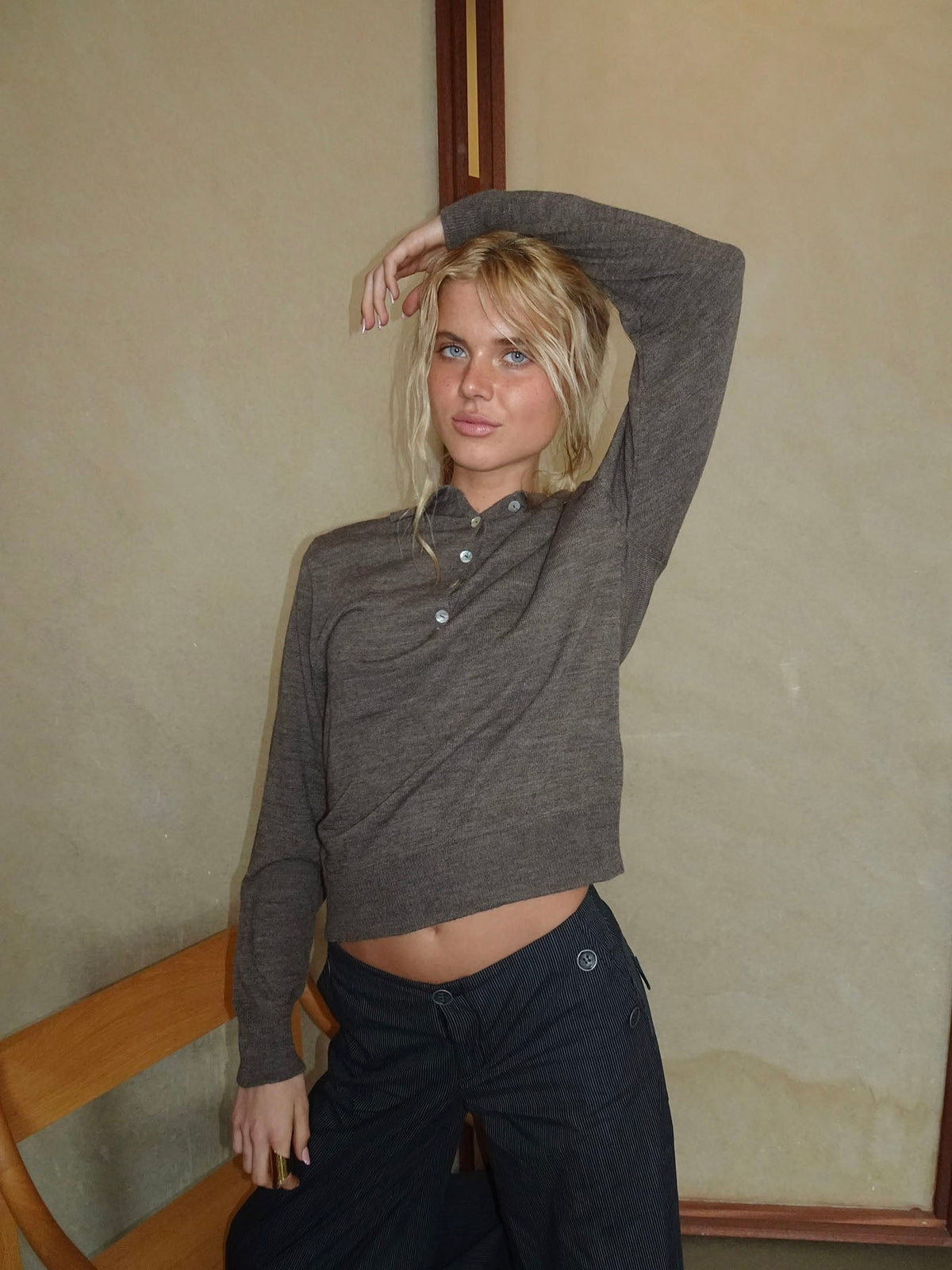Jajana polo knit - Brown